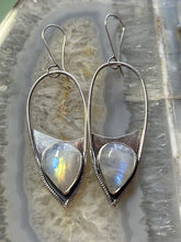 Load image into Gallery viewer, RAINBOW MOONSTONE EARRING PAIR