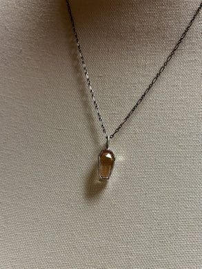MORGANITE COFFIN PENDANT
