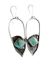 Load image into Gallery viewer, KINGMAN TURQUOISE EARRINGS