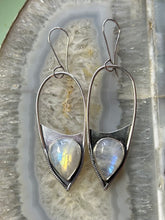 Load image into Gallery viewer, RAINBOW MOONSTONE EARRING PAIR