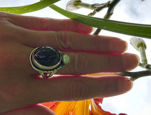 Load image into Gallery viewer, PEARL + STAR GARNET RING