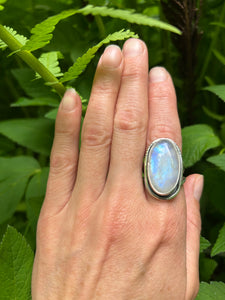 RAINBOW MOONSTONE RING