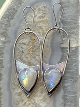 Load image into Gallery viewer, RAINBOW MOONSTONE EARRING PAIR
