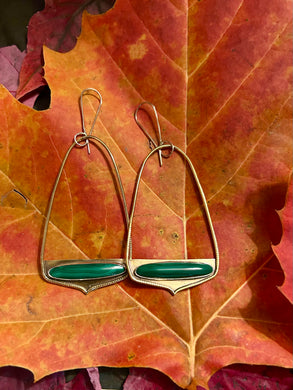 MALACHITE EARRING PAIR