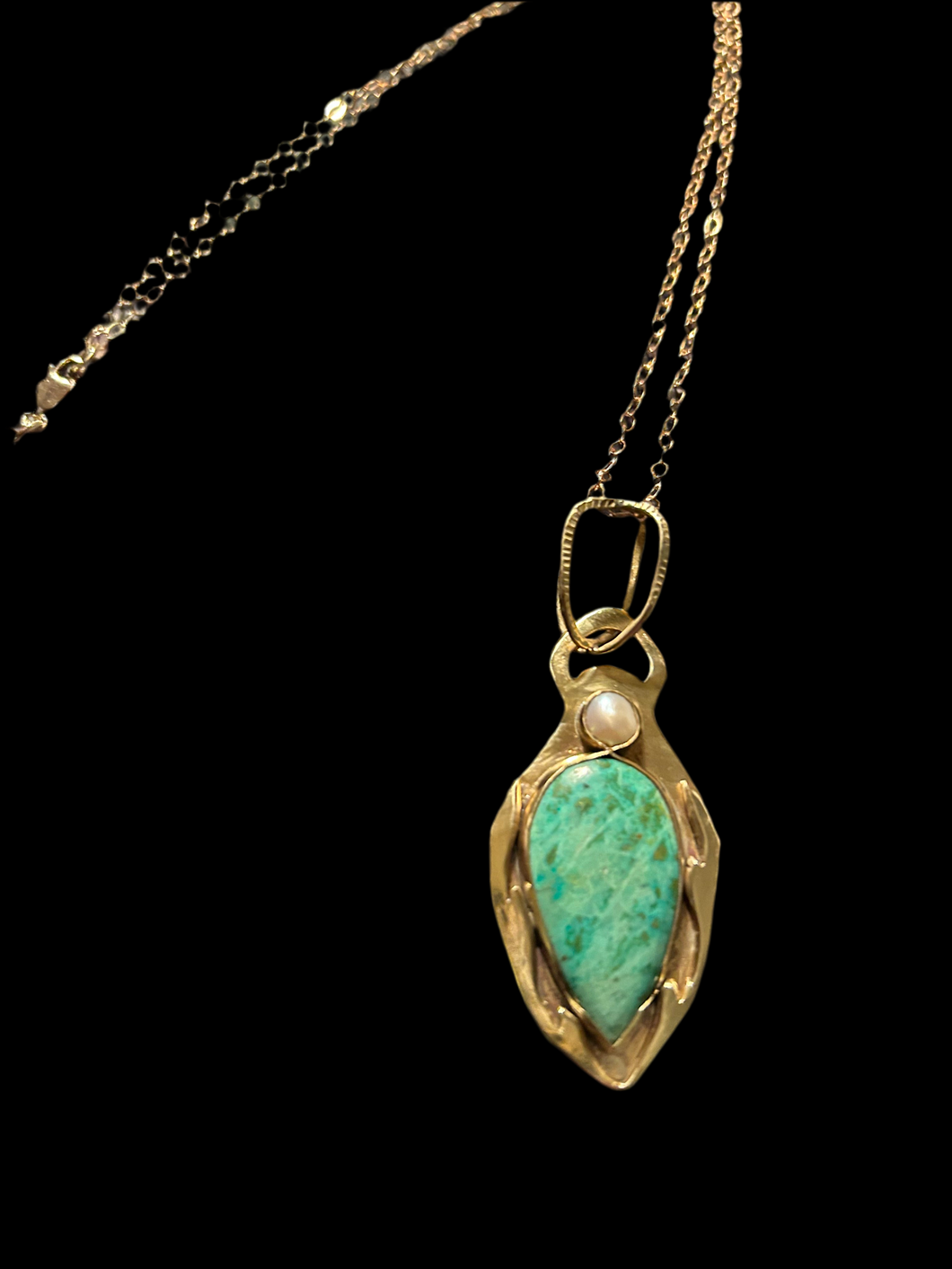 PEARL + CHRYSOCOLLA TALISMAN